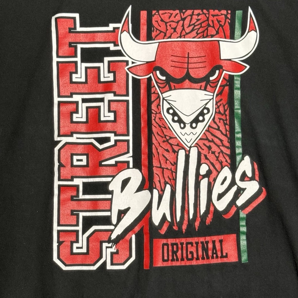 Chicago Bulls NBA Vintage Graphic T-Shirt Chicago Street Bullies 2XL *Read
